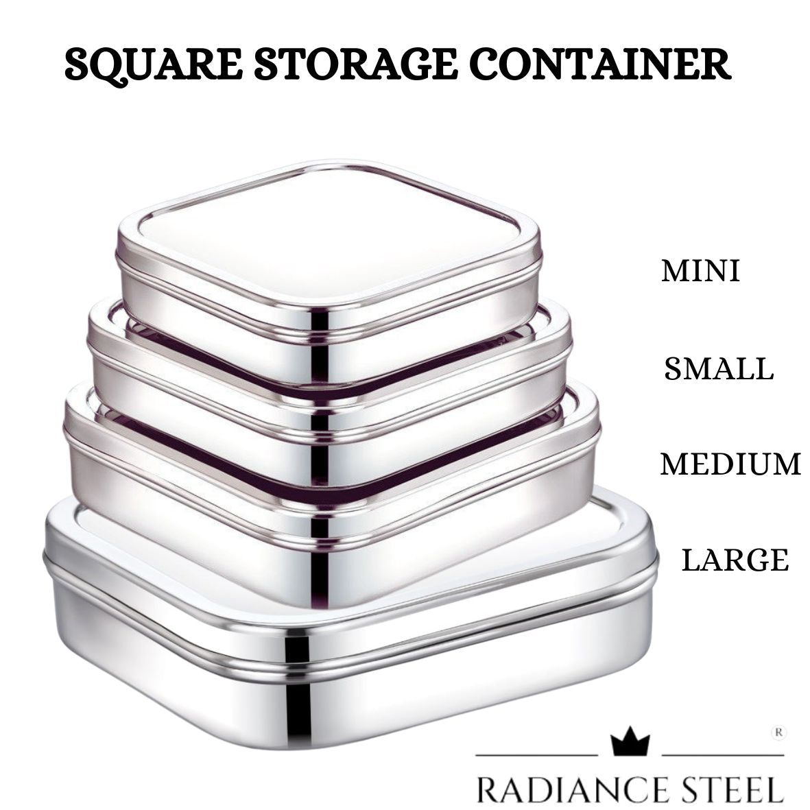 Shops storage container. Small, medium, and large.