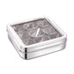 Stainless Steel Deep Square [See Through ] Masala Dabba / Spice Box With Nine Square Cups And A Spoon