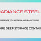 Stainless Steel Deep Square Storage Container Set of 3 Pcs, Capacity - Small: 600ml, Medium:800ml & Large:1000ml